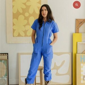 Noble Utility Jumpsuit in French Blue